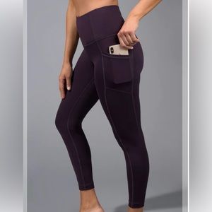 NEW YOGALICIOUS "LUX" HIGH WAIST 7/8 ANKLE LEGGING WITH SIDE POCKETS